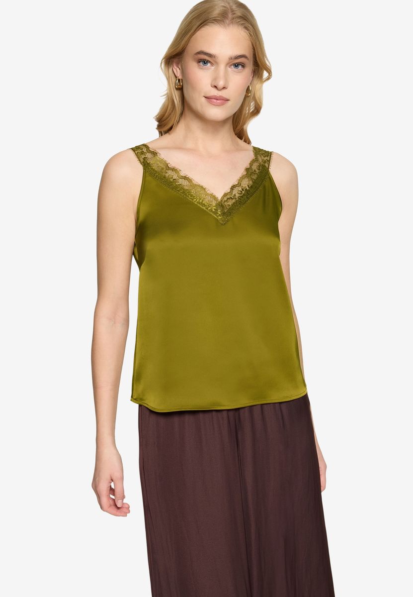 Elegantes Satintop mit Spitze