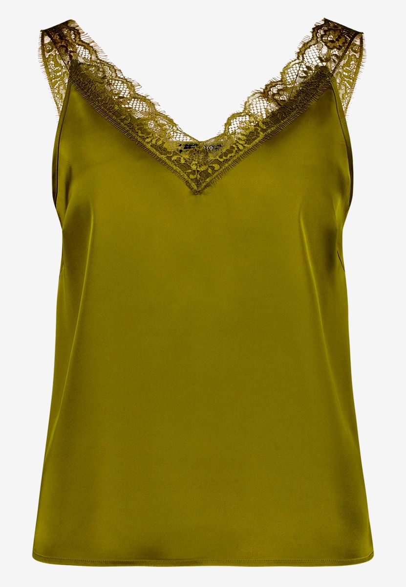 Elegantes Satintop mit Spitze