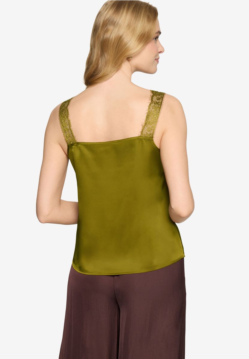 Elegantes Satintop mit Spitze