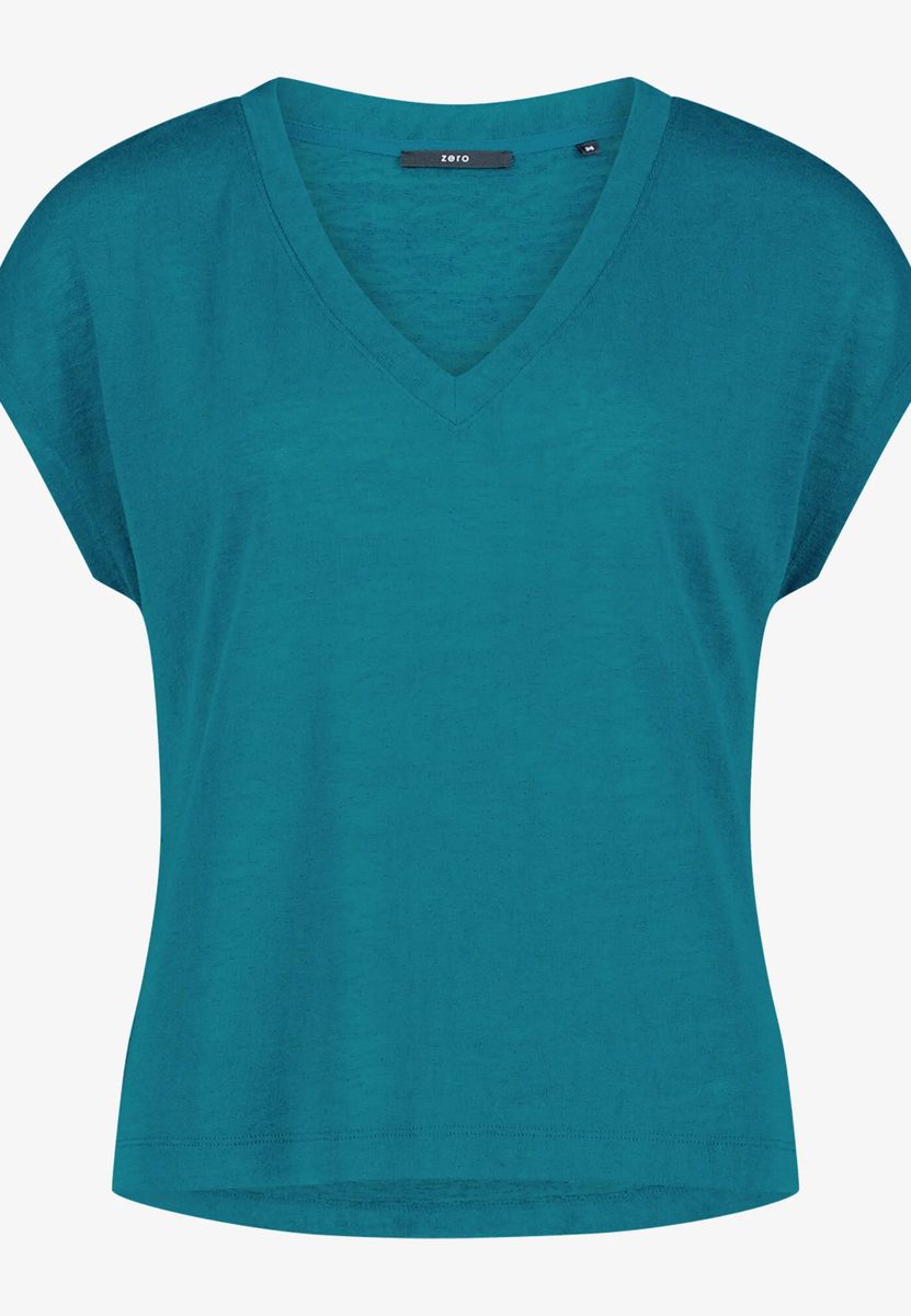 Basis T-Shirt mit V-Ausschnitt