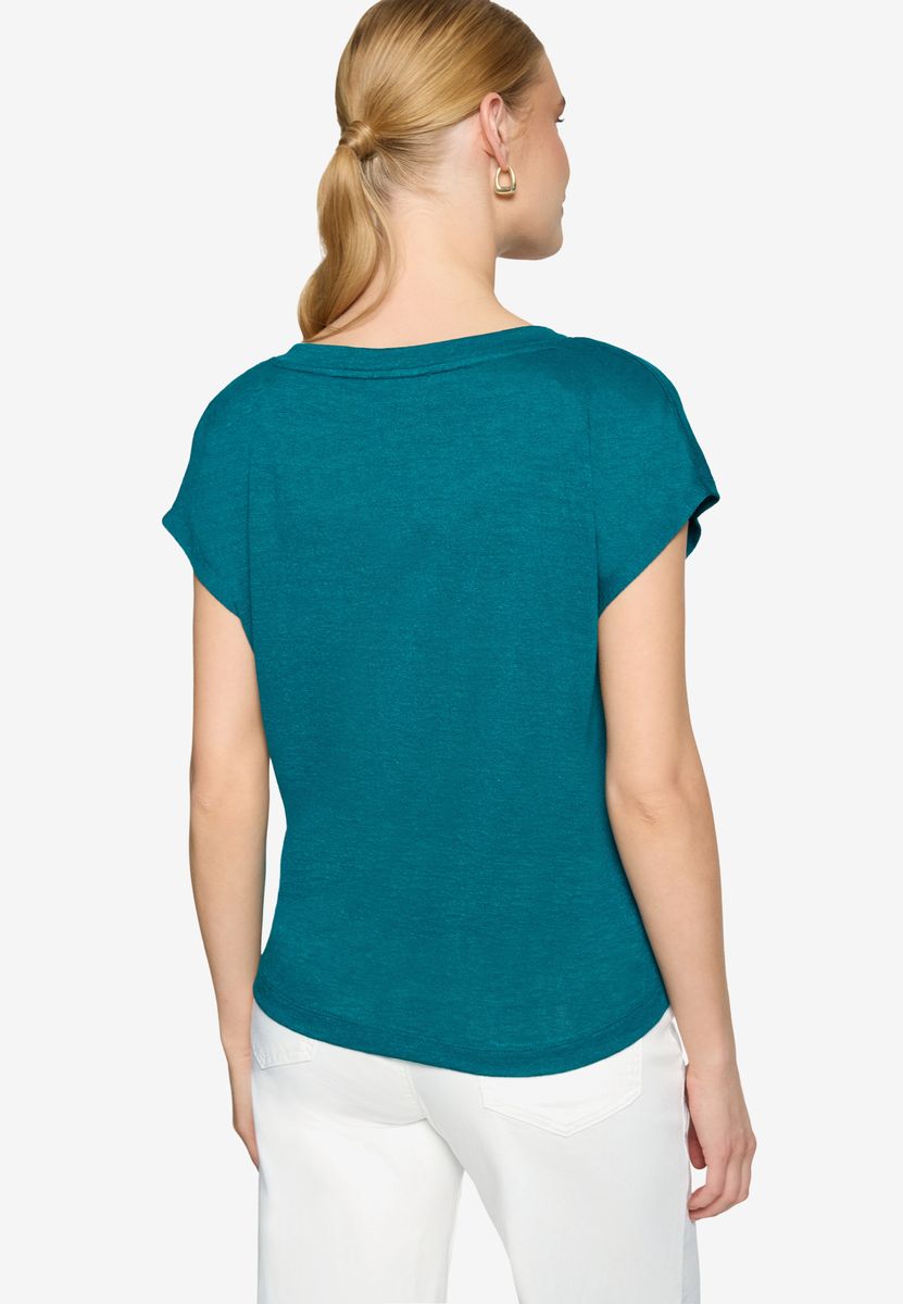 Basis T-Shirt mit V-Ausschnitt