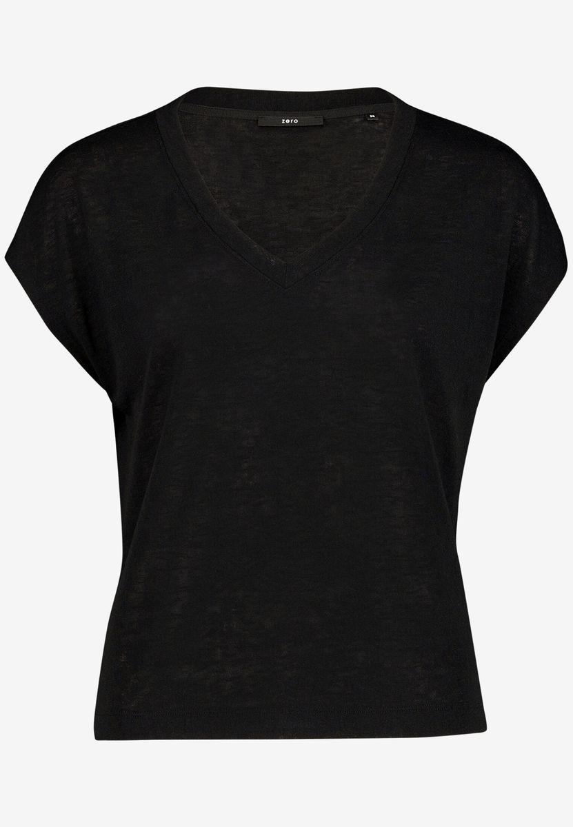 Essentielles T-Shirt mit V-Ausschnitt