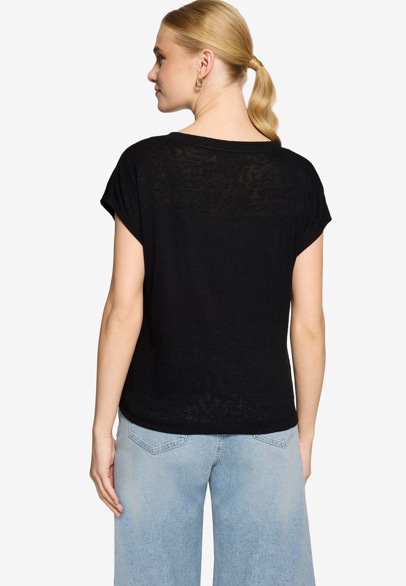 Essentielles T-Shirt mit V-Ausschnitt
