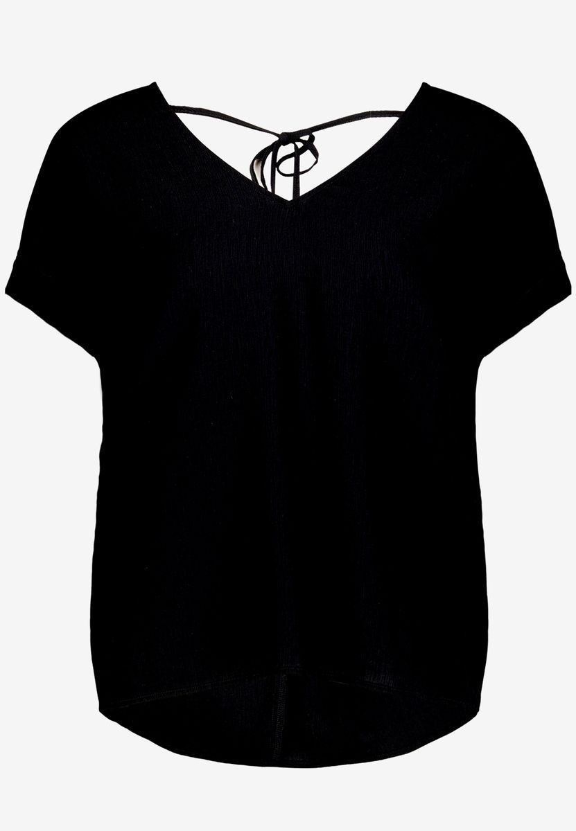 V-Ausschnitt Bluse mit Rückendetail