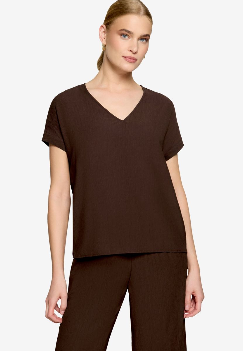Strukturierte Bluse mit Bindedetail