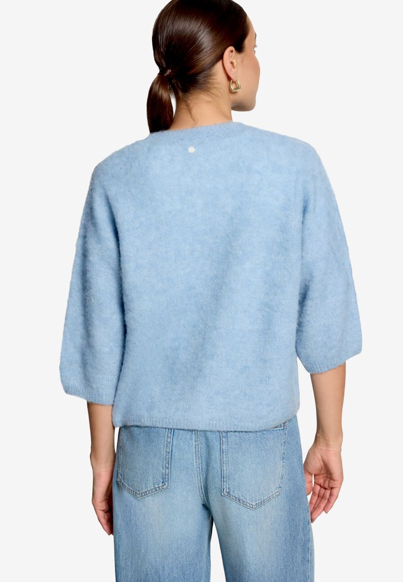 Strickjacke mit 3/4-Arm und Knöpfen