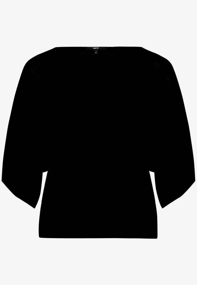 Minimalistischer Strickpullover mit Fledermausärmeln