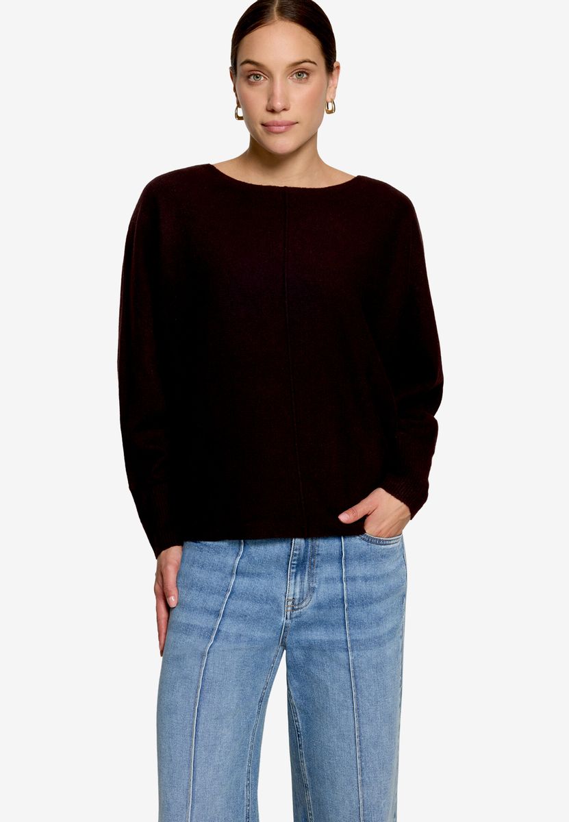 Strickpullover mit Fledermausärmeln