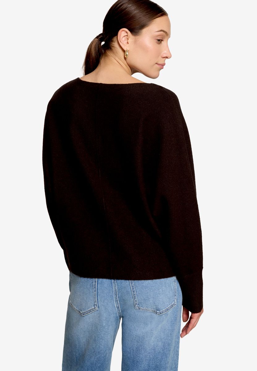 Strickpullover mit Fledermausärmeln