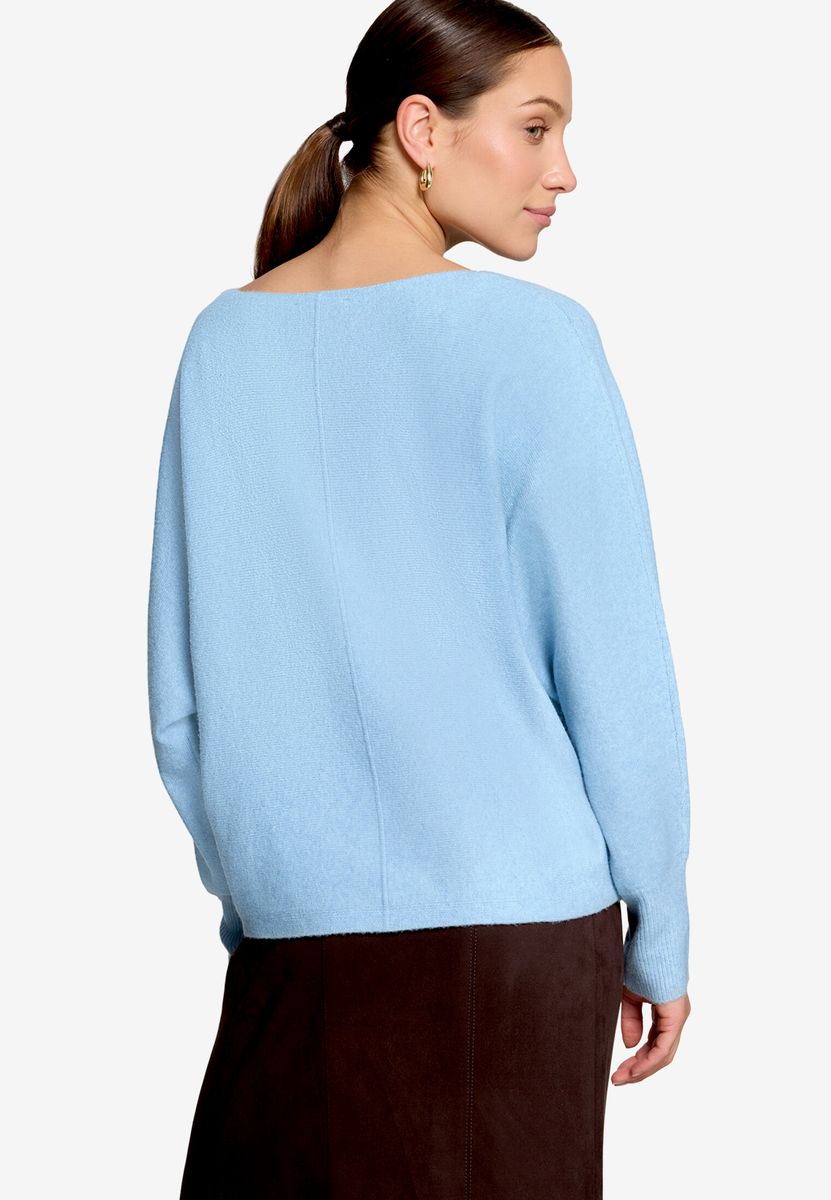 Weicher Strickpullover mit Fledermausärmeln