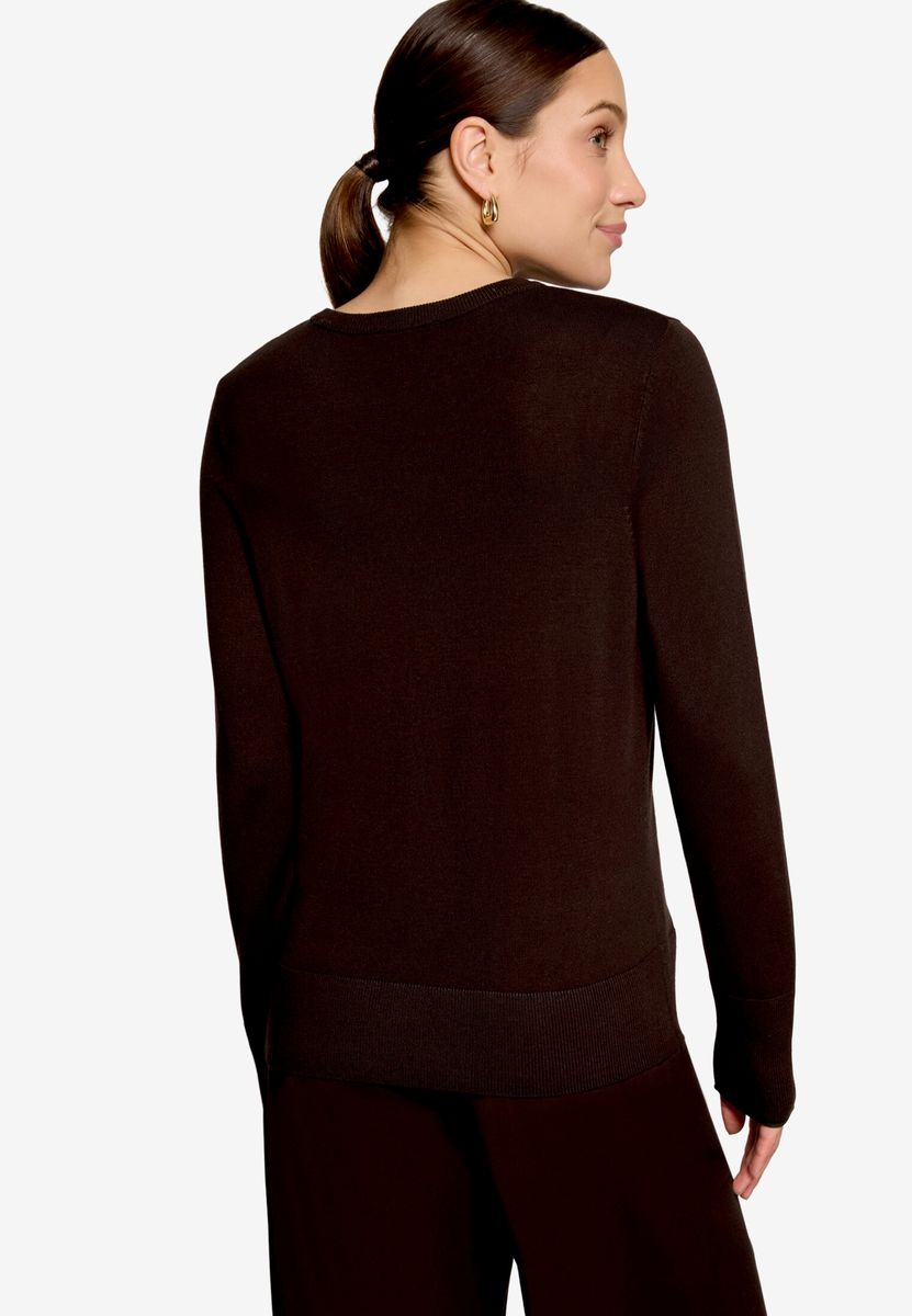 Klassischer Strickpullover mit Rundhalsausschnitt
