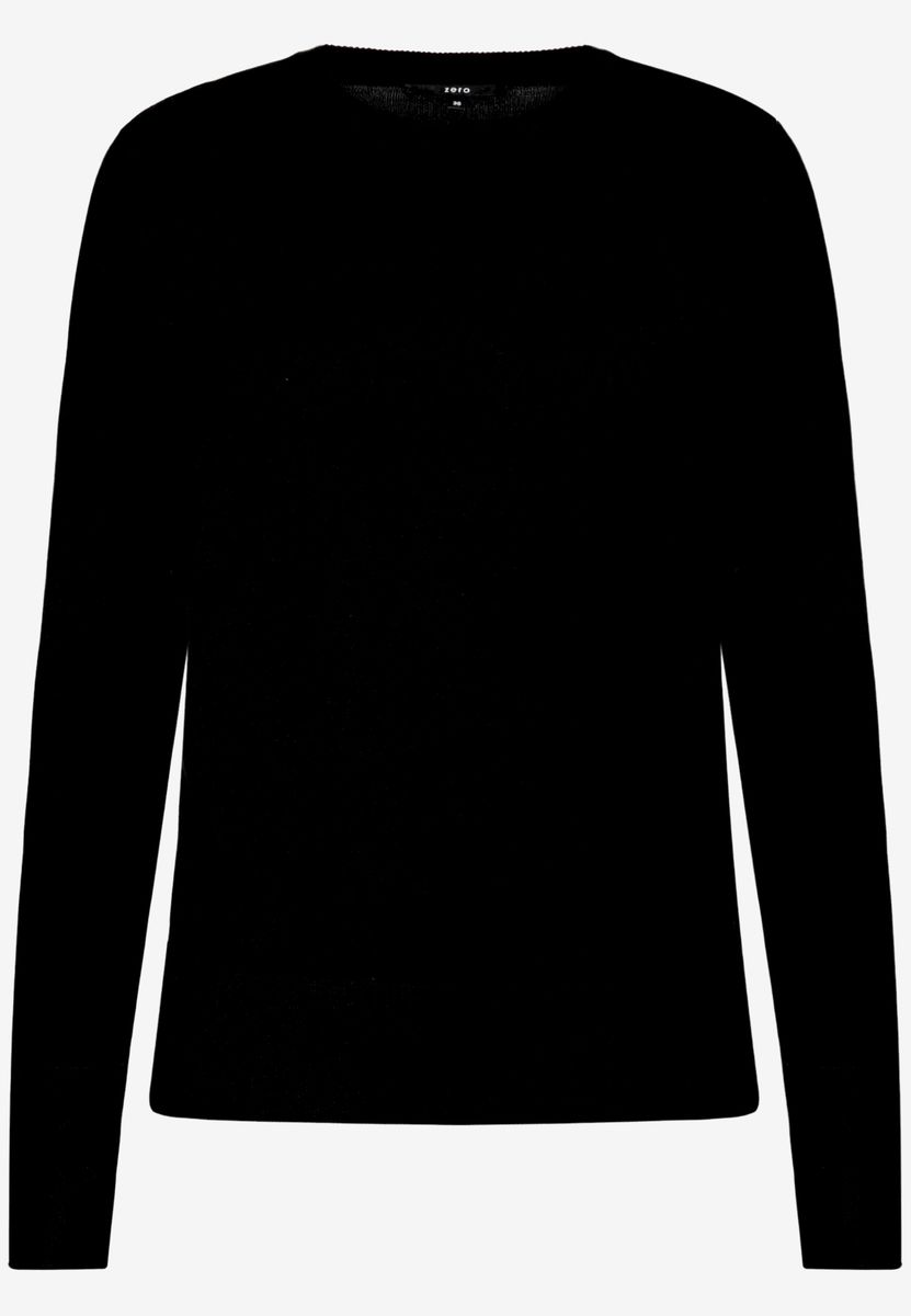 Essentieller Feinstrick-Pullover mit Rundhalsausschnitt