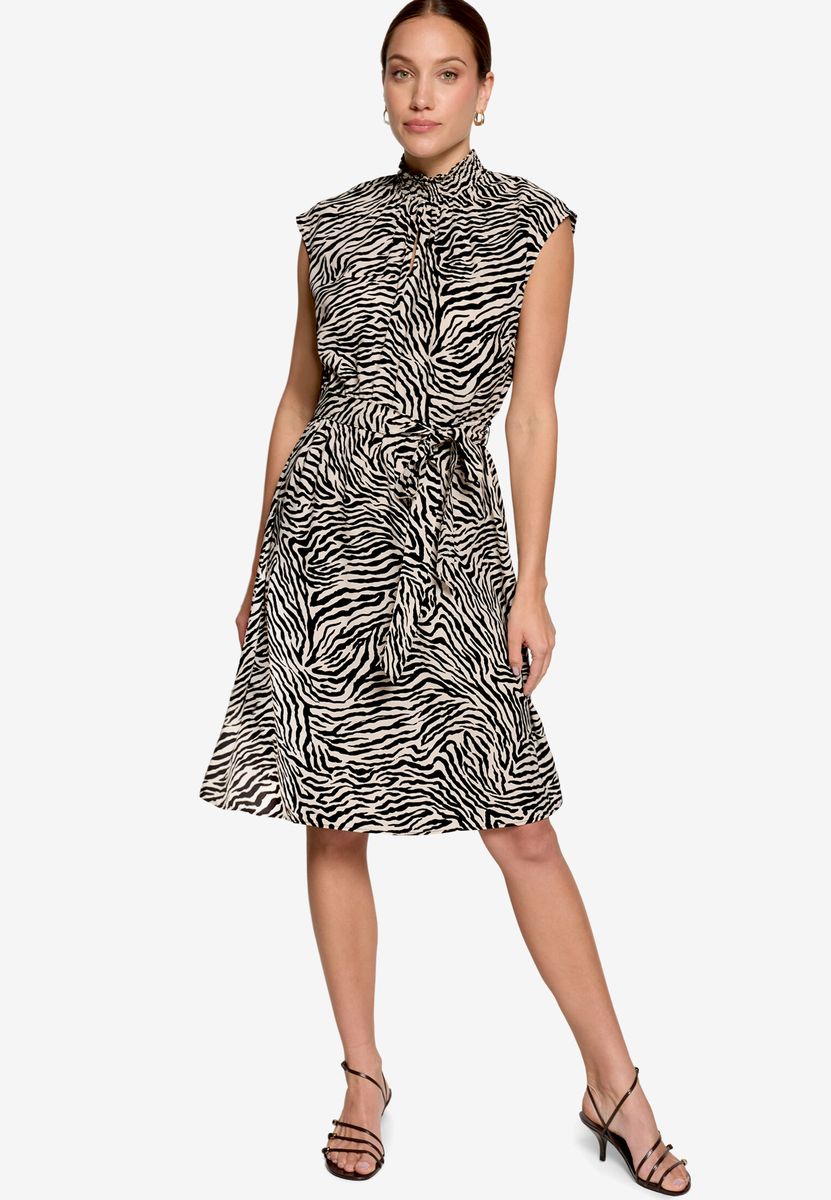 Midi-Kleid mit Zebra-Print
