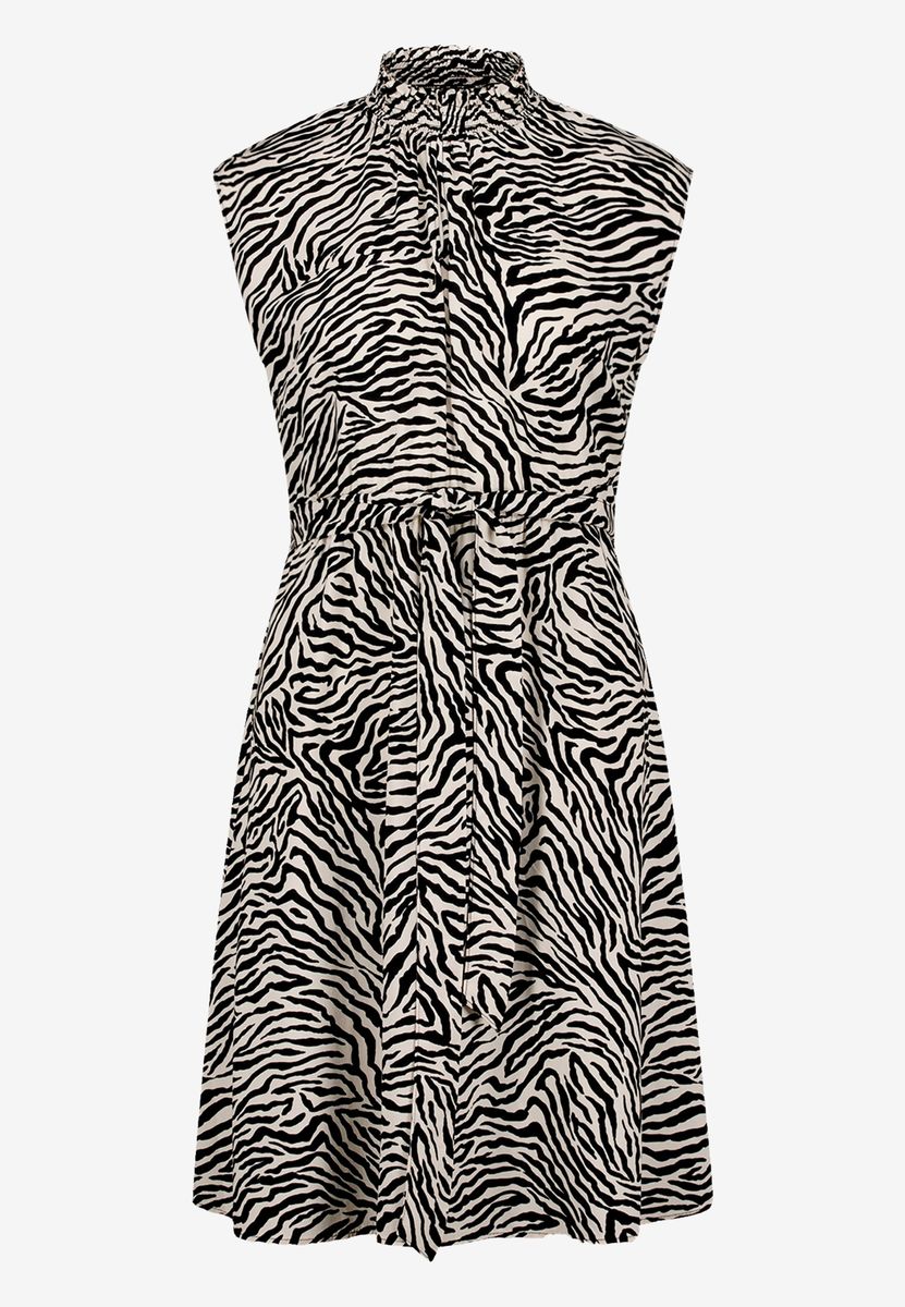 Midi-Kleid mit Zebra-Print
