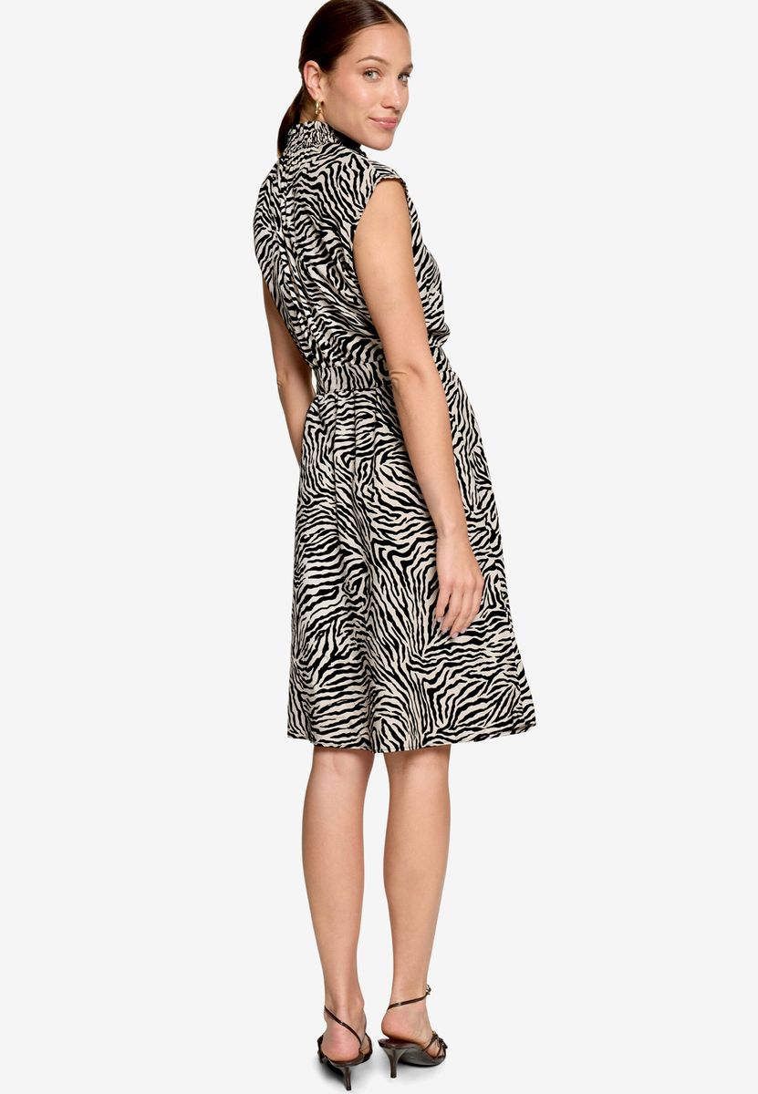 Midi-Kleid mit Zebra-Print
