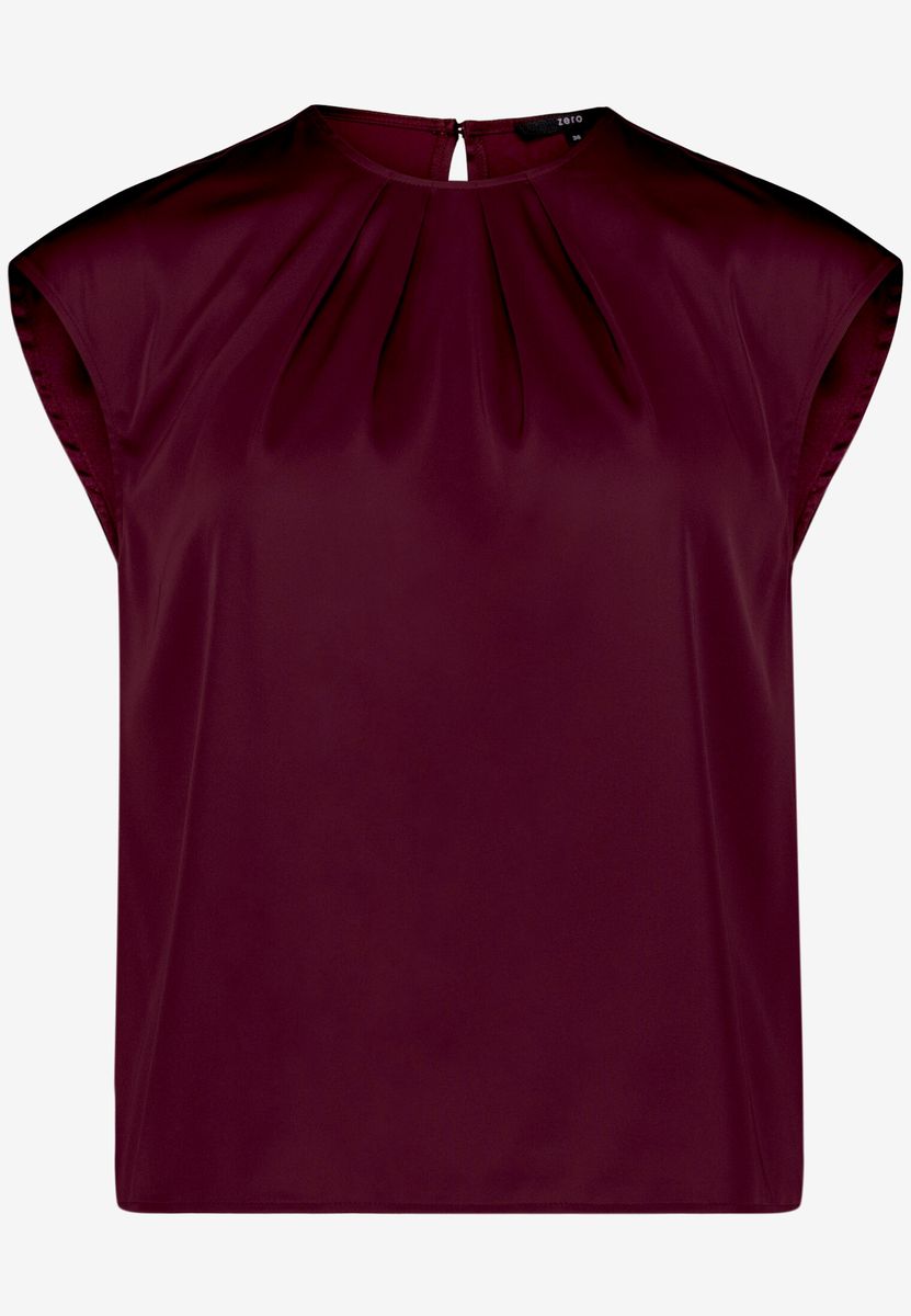 Elegante Satinbluse mit Faltenlegung