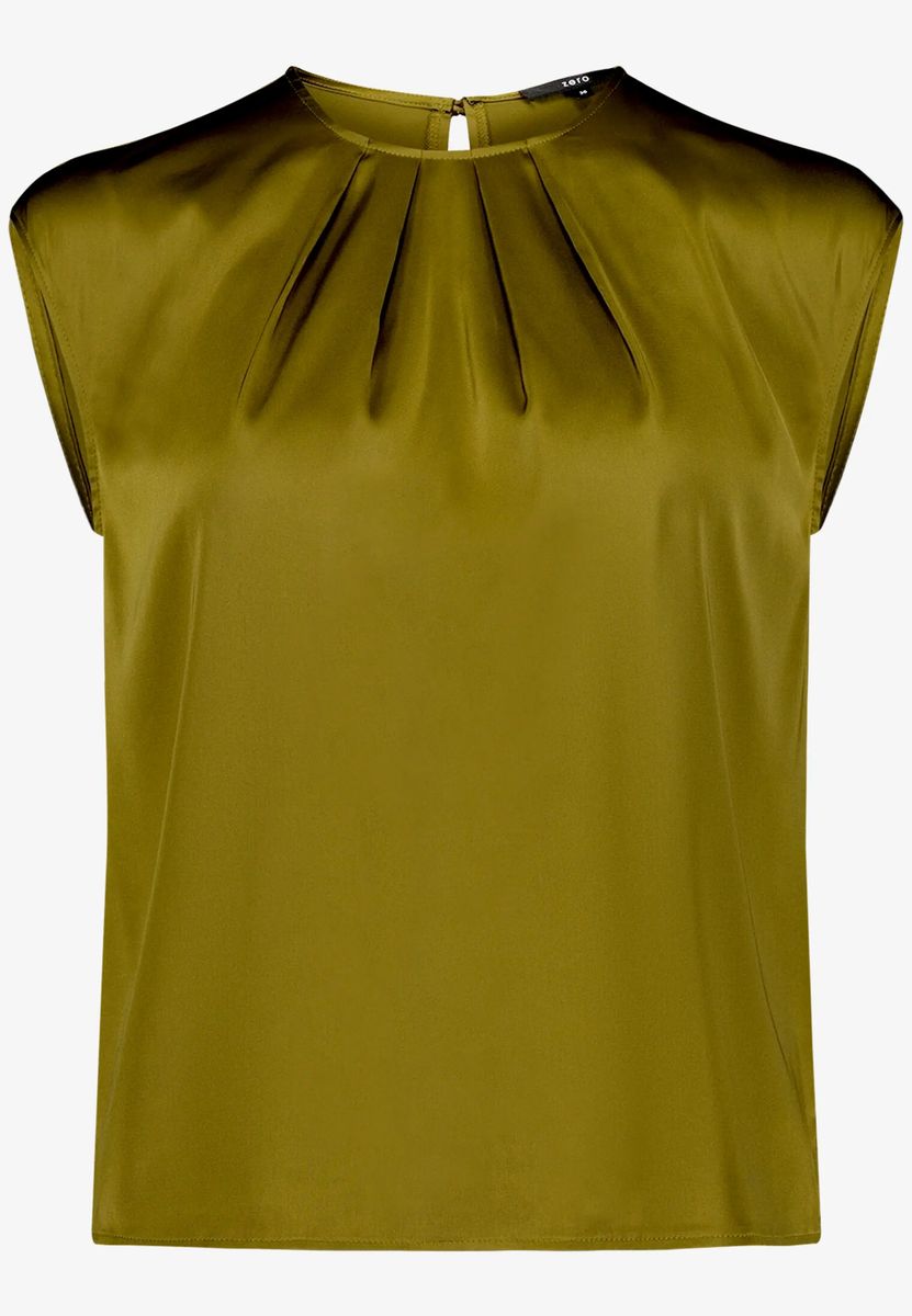 Elegante Satinbluse mit Faltenwurf