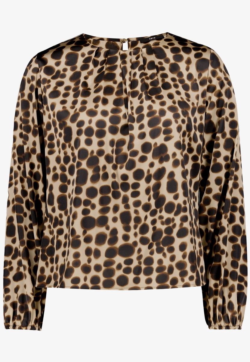 Satinbluse mit Punktemuster