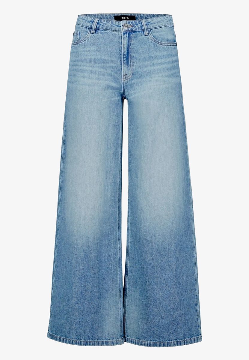 High-Waist-Jeans mit weitem Bein