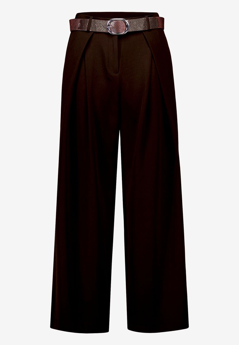 Elegante Faltenhose mit weitem Bein