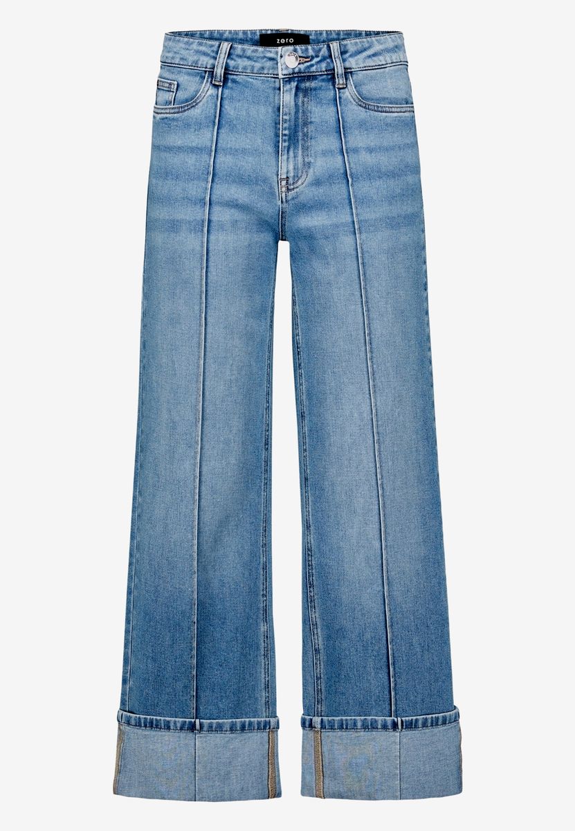 Weit geschnittene Jeans mit breitem Umschlag