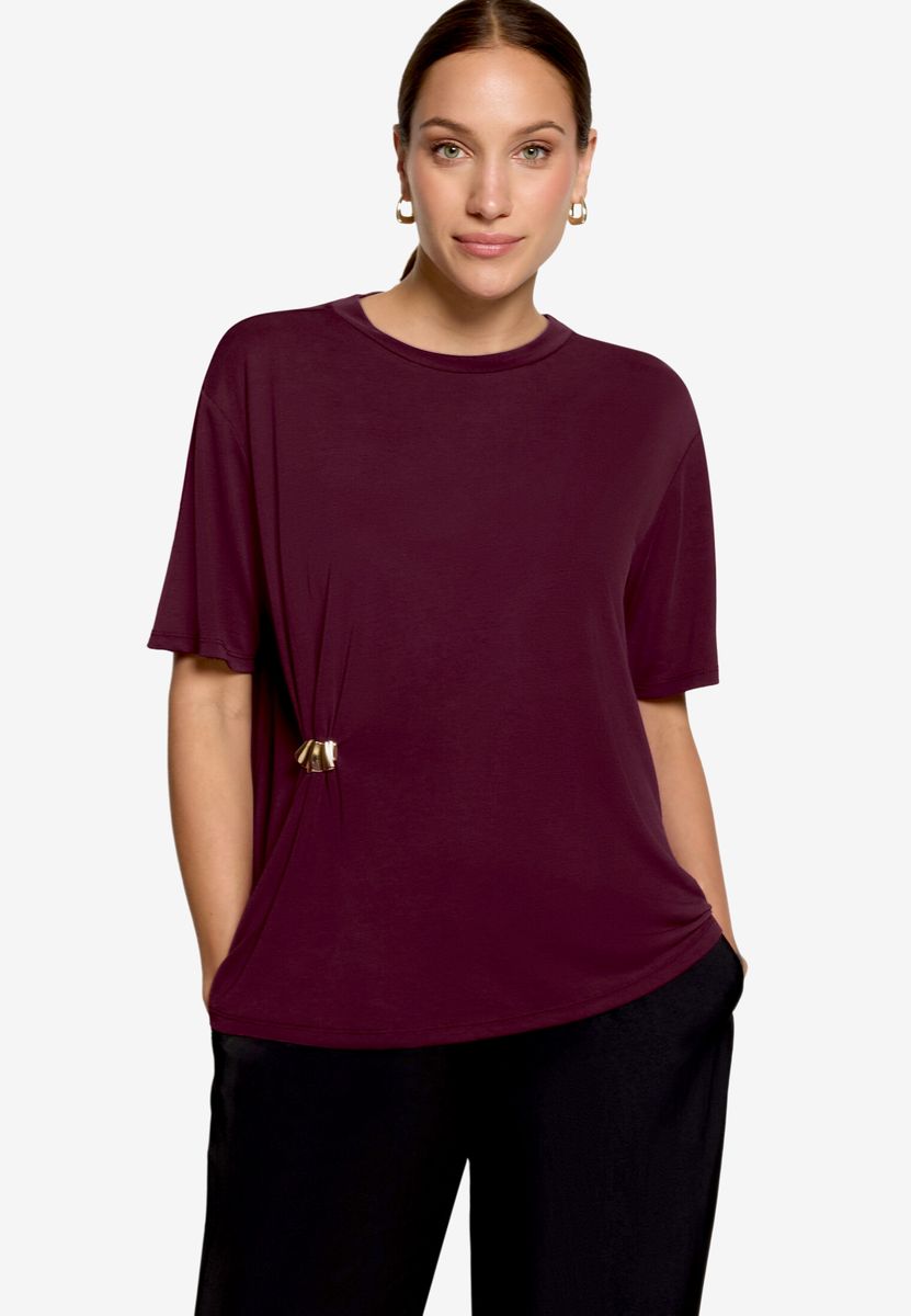 Oversized T-Shirt mit Seitenschnalle