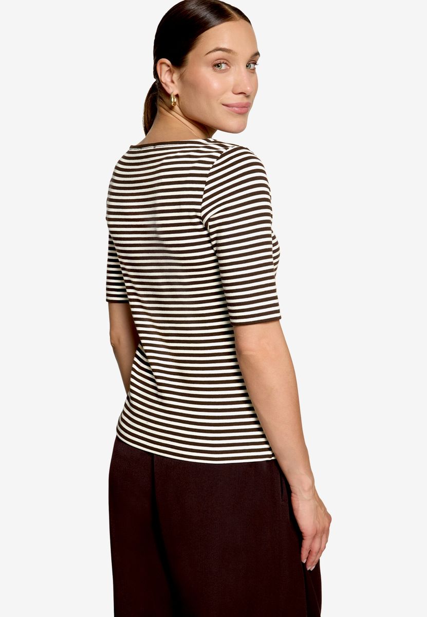 Klassisches Ringelshirt mit U-Boot-Ausschnitt