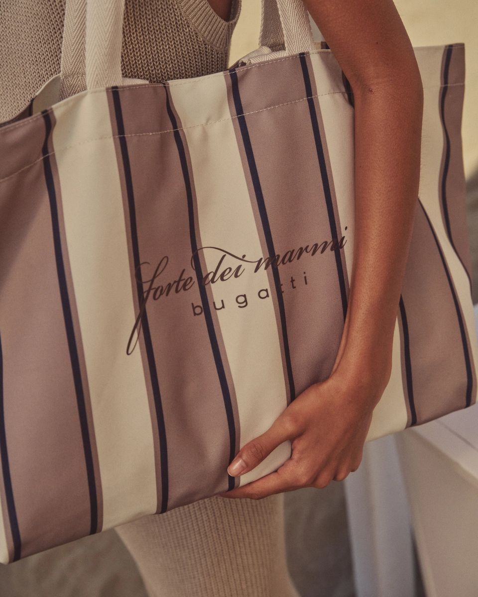 Maritime gestreifte Shopper-Tasche