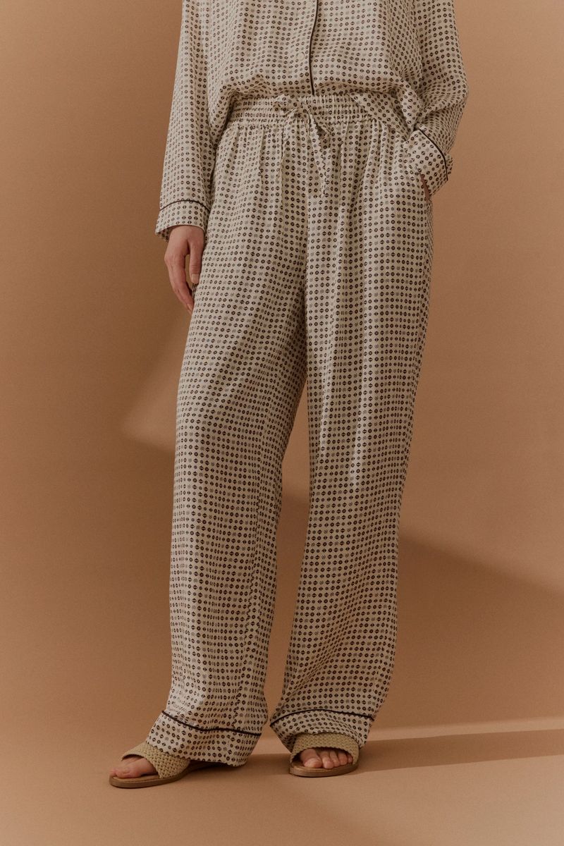 Entspannte Hose mit Geometriemuster
