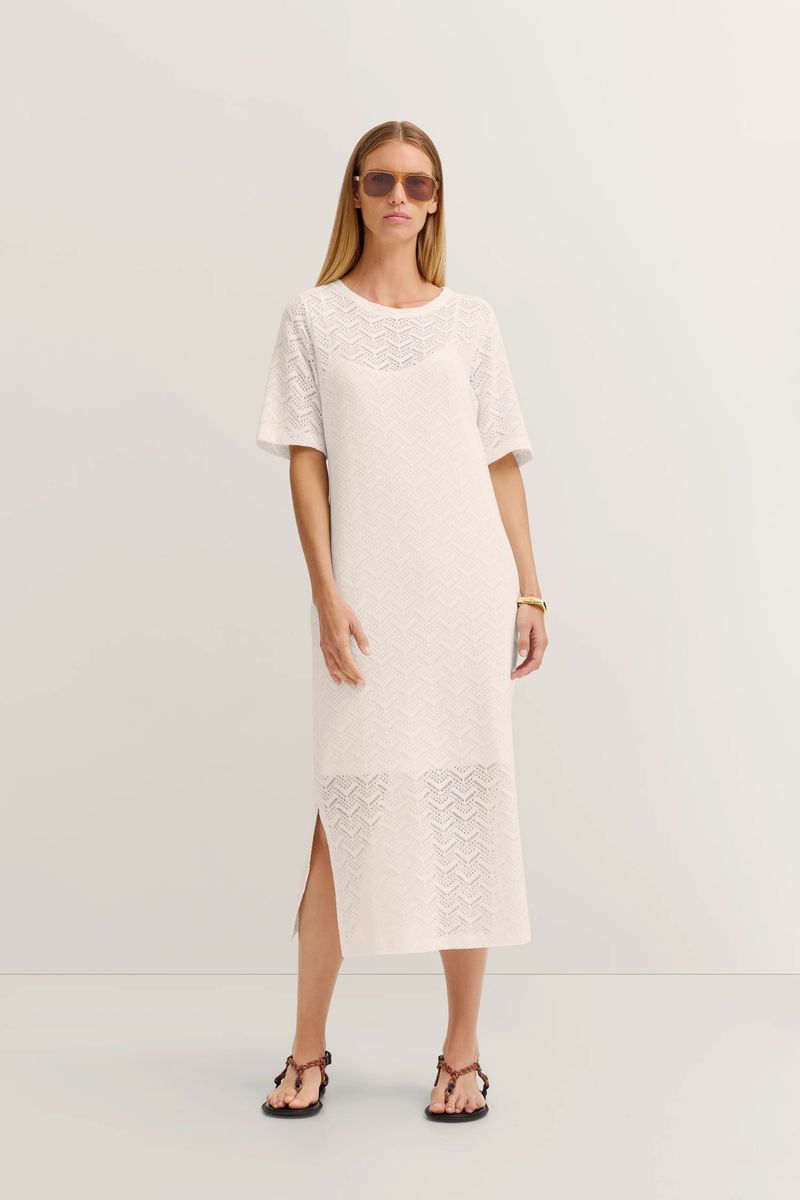 Strukturiertes Strick-Midikleid