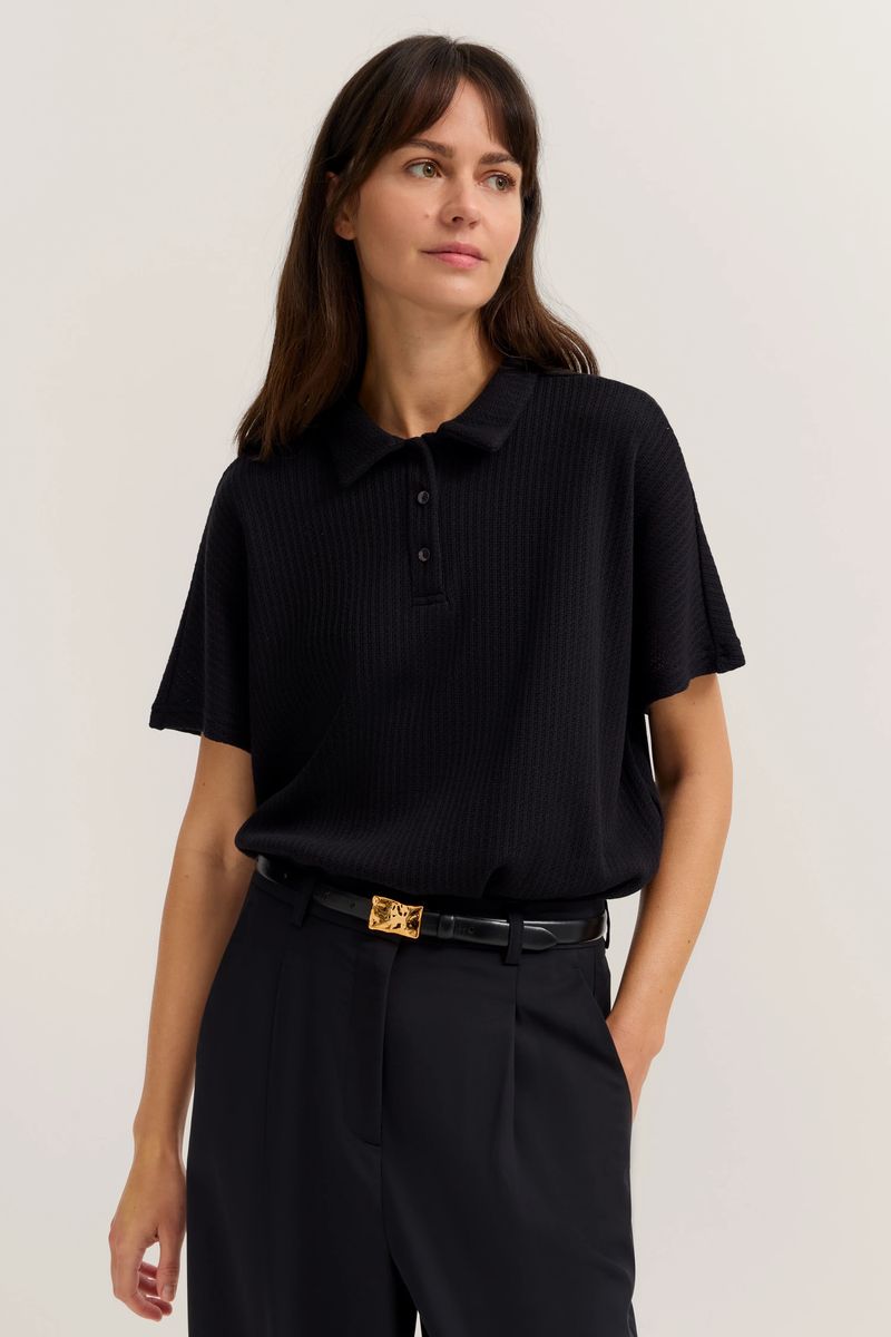 Strukturiertes Polo-Shirt im Modern Fit