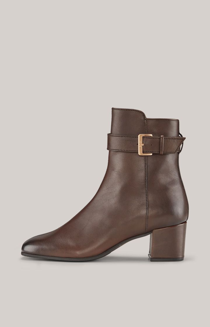 Elegante Lederstiefeletten mit Schnallendetail