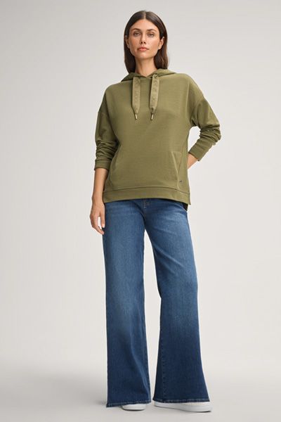 Oversize-Hoodie mit Logo-Ripsbändern