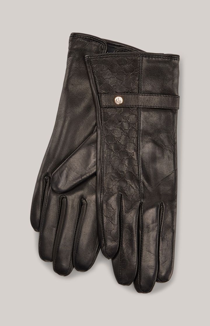 Elegante Lederhandschuhe mit Logo-Detail