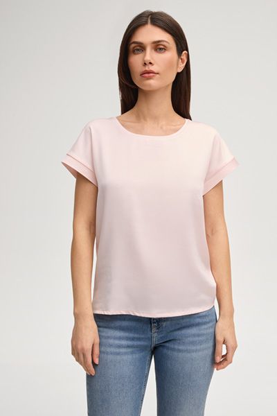 Feminines Top aus Satin und Jersey