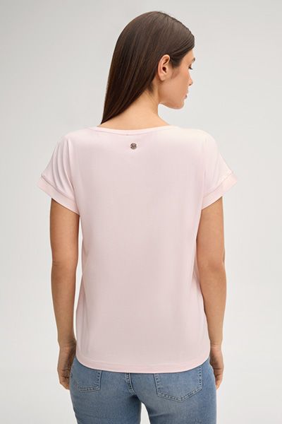 Feminines Top aus Satin und Jersey