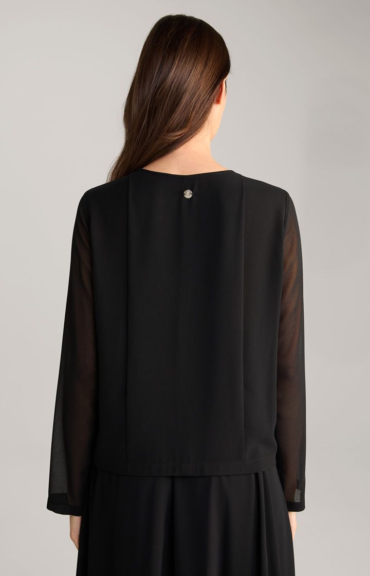 Elegante Georgette-Bluse mit Zierfalten