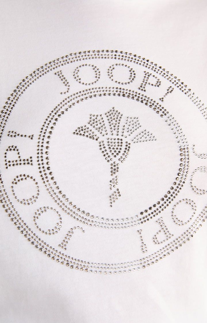 T-Shirt mit Strassstein-Logo-Print