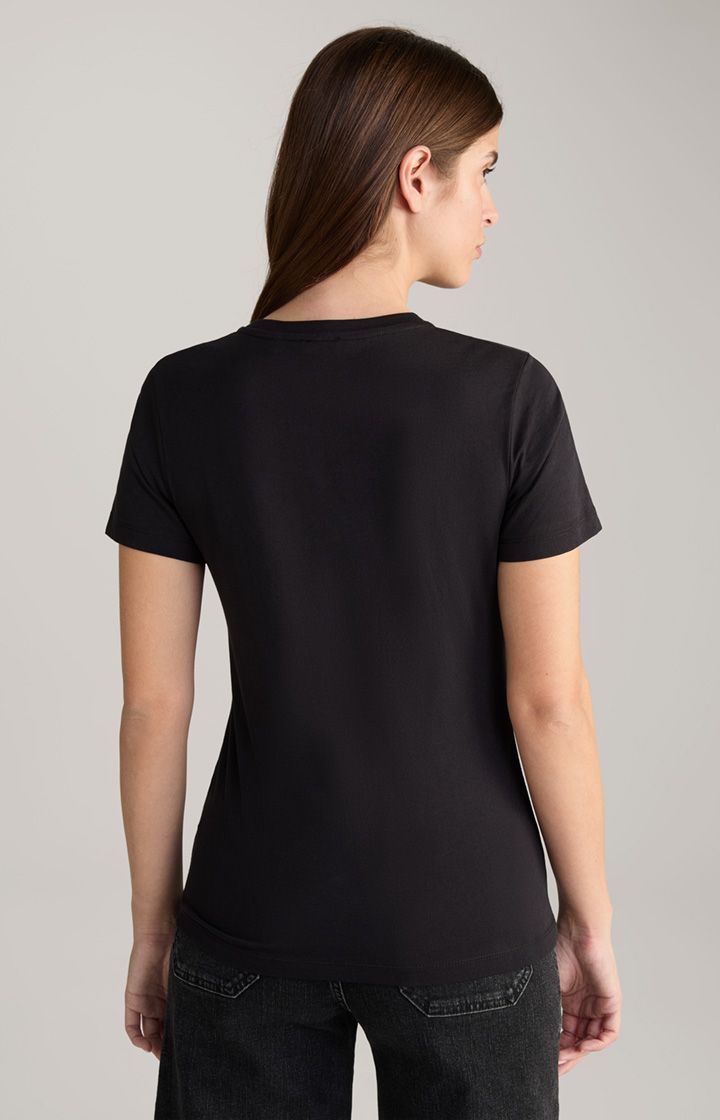 Baumwoll-T-Shirt mit Glitzer-Logo