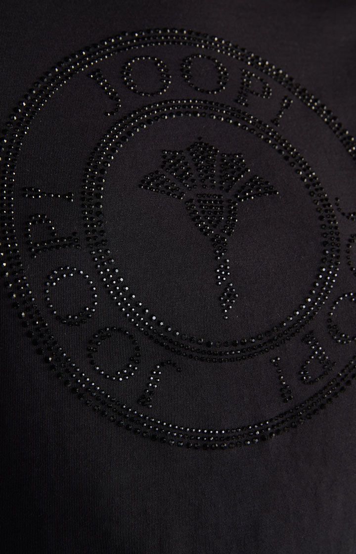 Baumwoll-T-Shirt mit Glitzer-Logo