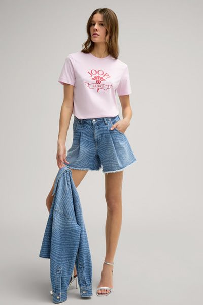 Baumwoll-T-Shirt mit Logo-Print