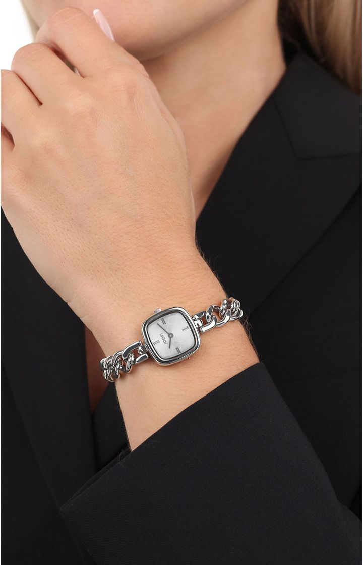 Elegante Gliederarmband-Uhr mit Quadratgehäuse