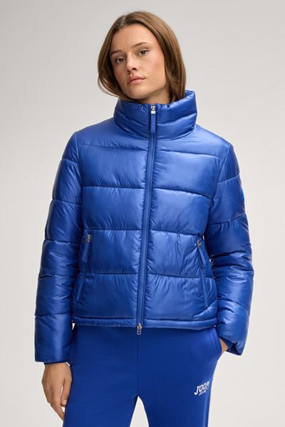 Gesteppte Pufferjacke mit hohem Kragen
