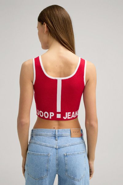 Gestricktes Logo-Crop-Top