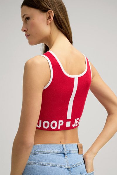 Gestricktes Logo-Crop-Top