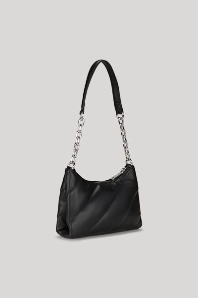 Gesteppte Schultertasche aus Kunstleder