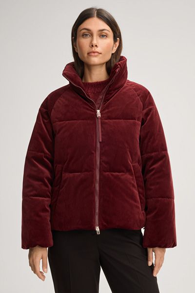 Steppjacke in Samtoptik