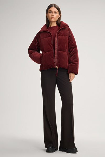 Steppjacke in Samtoptik