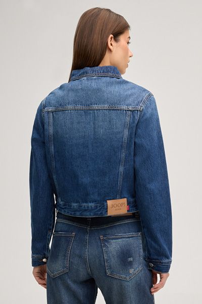 Kurz geschnittene Jeansjacke aus Baumwolle