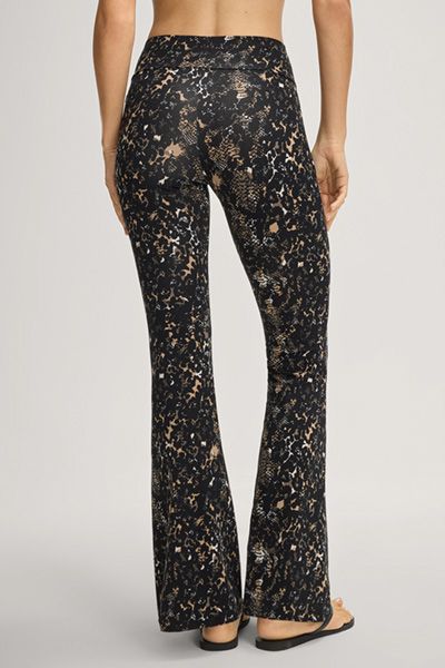 Schlag-Leggings mit Allover Animal-Print